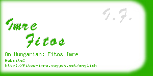 imre fitos business card